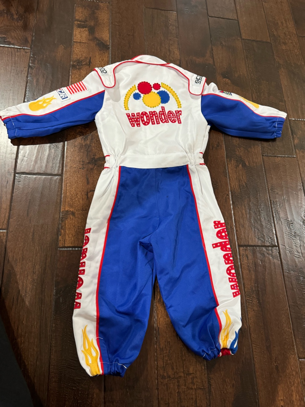 Wonder Bread Ricky Bobby Kids Racing Suit Costume - 3T/4T - Picture 2 of 3